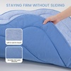 image:imageCozy Bliss Cute Shell Shape Cooling Mat for Medium Dogs NonSlip Leakproof Washable Pet Cooling Mat for Hot Weather with QMax 05 Indoor and Outdoor Summer Pad Heather Haze Blue 35x40Haze Blue