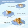 image:imageCozy Bliss Cute Shell Shape Cooling Mat for Medium Dogs NonSlip Leakproof Washable Pet Cooling Mat for Hot Weather with QMax 05 Indoor and Outdoor Summer Pad Heather Haze Blue 35x40Haze Blue