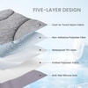 image:imageCozy Bliss Cute Shell Shape Cooling Mat for Medium Dogs NonSlip Leakproof Washable Pet Cooling Mat for Hot Weather with QMax 05 Indoor and Outdoor Summer Pad Heather Haze Blue 35x40Charcoal Gray