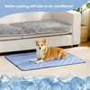 image:imageCozy Bliss Deluxe Leakproof Cooling Blanket for Small Dogs QMax 05 Soft amp Durable Washable Pet Cooling Mat for Hot Weather Livingroom Pet Throw amp Couch Protector for Cats Charcoal Grey 25x35Heather Haze Blue