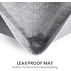 image:imageCozy Bliss Deluxe Leakproof Cooling Blanket for Small Dogs QMax 05 Soft amp Durable Washable Pet Cooling Mat for Hot Weather Livingroom Pet Throw amp Couch Protector for Cats Charcoal Grey 25x35Heather Silver Grey
