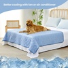 image:imageCozy Bliss Deluxe Leakproof Cooling Blanket for Small Dogs QMax 05 Soft amp Durable Washable Pet Cooling Mat for Hot Weather Livingroom Pet Throw amp Couch Protector for Cats Charcoal Grey 25x35Heather Haze Blue
