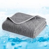 image:imageCozy Bliss Deluxe Leakproof Cooling Blanket for Small Dogs QMax 05 Soft amp Durable Washable Pet Cooling Mat for Hot Weather Livingroom Pet Throw amp Couch Protector for Cats Charcoal Grey 25x35Heather Charcoal Grey