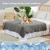 image:imageCozy Bliss Deluxe Leakproof Cooling Blanket for Small Dogs QMax 05 Soft amp Durable Washable Pet Cooling Mat for Hot Weather Livingroom Pet Throw amp Couch Protector for Cats Charcoal Grey 25x35Heather Charcoal Grey