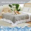 image:imageCozy Bliss Deluxe Leakproof Cooling Blanket for Small Dogs QMax 05 Soft amp Durable Washable Pet Cooling Mat for Hot Weather Livingroom Pet Throw amp Couch Protector for Cats Charcoal Grey 25x35Heather Silver Grey
