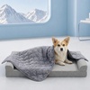 image:imageCozy Bliss Deluxe Leakproof Cooling Blanket for Small Dogs QMax 05 Soft amp Durable Washable Pet Cooling Mat for Hot Weather Livingroom Pet Throw amp Couch Protector for Cats Charcoal Grey 25x35Heather Charcoal Grey
