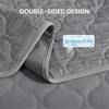 image:imageCozy Bliss Deluxe Leakproof Cooling Blanket for Small Dogs QMax 05 Soft amp Durable Washable Pet Cooling Mat for Hot Weather Livingroom Pet Throw amp Couch Protector for Cats Charcoal Grey 25x35Heather Charcoal Grey