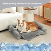 image:imageCozy Bliss Deluxe Leakproof Cooling Blanket for Small Dogs QMax 05 Soft amp Durable Washable Pet Cooling Mat for Hot Weather Livingroom Pet Throw amp Couch Protector for Cats Charcoal Grey 25x35Heather Charcoal Grey