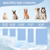 image:imageCozy Bliss Deluxe Leakproof Cooling Blanket for Small Dogs QMax 05 Soft amp Durable Washable Pet Cooling Mat for Hot Weather Livingroom Pet Throw amp Couch Protector for Cats Charcoal Grey 25x35Heather Haze Blue