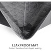 image:imageCozy Bliss Deluxe Leakproof Cooling Blanket for Small Dogs QMax 05 Soft amp Durable Washable Pet Cooling Mat for Hot Weather Livingroom Pet Throw amp Couch Protector for Cats Charcoal Grey 25x35Heather Charcoal Grey