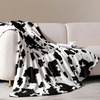 image:imageCozy Bliss Leopard Print Fuzzy Throw Blanket for Couch amp Bed Thick Soft Warm Fleece Blankets for Room Decor for Kids Women Men Girls Khaki Brown Cheetah 5060Black White