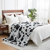 image:imageCozy Bliss Leopard Print Fuzzy Throw Blanket for Couch amp Bed Thick Soft Warm Fleece Blankets for Room Decor for Kids Women Men Girls Khaki Brown Cheetah 5060Black White