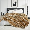 image:imageCozy Bliss Leopard Print Fuzzy Throw Blanket for Couch amp Bed Thick Soft Warm Fleece Blankets for Room Decor for Kids Women Men Girls Khaki Brown Cheetah 5060Brown Leopard