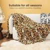 image:imageCozy Bliss Leopard Print Fuzzy Throw Blanket for Couch amp Bed Thick Soft Warm Fleece Blankets for Room Decor for Kids Women Men Girls Khaki Brown Cheetah 5060Brown Leopard