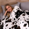 image:imageCozy Bliss Leopard Print Fuzzy Throw Blanket for Couch amp Bed Thick Soft Warm Fleece Blankets for Room Decor for Kids Women Men Girls Khaki Brown Cheetah 5060Black Brown