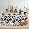 image:imageCozy Bliss Leopard Print Fuzzy Throw Blanket for Couch amp Bed Thick Soft Warm Fleece Blankets for Room Decor for Kids Women Men Girls Khaki Brown Cheetah 5060Black White