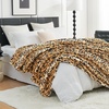 image:imageCozy Bliss Leopard Print Fuzzy Throw Blanket for Couch amp Bed Thick Soft Warm Fleece Blankets for Room Decor for Kids Women Men Girls Khaki Brown Cheetah 5060Brown Leopard