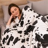 image:imageCozy Bliss Leopard Print Fuzzy Throw Blanket for Couch amp Bed Thick Soft Warm Fleece Blankets for Room Decor for Kids Women Men Girls Khaki Brown Cheetah 5060Black White