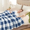 image:imageCozy Bliss Sherpa Throw Blanket for Couch Cozy Fleece Thick Warm Blanket for Winter Reversible Soft Fuzzy Plush Throw Gifts for Women and Men Room Decor Mottled Beige 50 x 60Buffalo Plaidnavy Blue