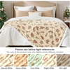 image:imageCozy Bliss Sherpa Throw Blanket for Couch Cozy Fleece Thick Warm Blanket for Winter Reversible Soft Fuzzy Plush Throw Gifts for Women and Men Room Decor Mottled Beige 50 x 60Christmas Gingerbread