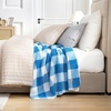 image:imageCozy Bliss Sherpa Throw Blanket for Couch Cozy Fleece Thick Warm Blanket for Winter Reversible Soft Fuzzy Plush Throw Gifts for Women and Men Room Decor Mottled Beige 50 x 60Buffalo Plaidlight Blue