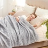 image:imageCozy Bliss Sherpa Throw Blanket for Couch Cozy Fleece Thick Warm Blanket for Winter Reversible Soft Fuzzy Plush Throw Gifts for Women and Men Room Decor Mottled Beige 50 x 60Mottled Grey