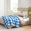 image:imageCozy Bliss Sherpa Throw Blanket for Couch Cozy Fleece Thick Warm Blanket for Winter Reversible Soft Fuzzy Plush Throw Gifts for Women and Men Room Decor Mottled Beige 50 x 60Buffalo Plaidlight Blue