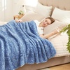 image:imageCozy Bliss Sherpa Throw Blanket for Couch Cozy Fleece Thick Warm Blanket for Winter Reversible Soft Fuzzy Plush Throw Gifts for Women and Men Room Decor Mottled Beige 50 x 60Mottled Navy Blue