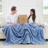 image:imageCozy Bliss Sherpa Throw Blanket for Couch Cozy Fleece Thick Warm Blanket for Winter Reversible Soft Fuzzy Plush Throw Gifts for Women and Men Room Decor Mottled Beige 50 x 60Mottled Navy Blue