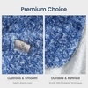 image:imageCozy Bliss Sherpa Throw Blanket for Couch Cozy Fleece Thick Warm Blanket for Winter Reversible Soft Fuzzy Plush Throw Gifts for Women and Men Room Decor Mottled Beige 50 x 60Mottled Navy Blue