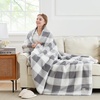 image:imageCozy Bliss Sherpa Throw Blanket for Couch Cozy Fleece Thick Warm Blanket for Winter Reversible Soft Fuzzy Plush Throw Gifts for Women and Men Room Decor Mottled Beige 50 x 60Buffalo Plaidgrey