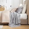 image:imageCozy Bliss Sherpa Throw Blanket for Couch Cozy Fleece Thick Warm Blanket for Winter Reversible Soft Fuzzy Plush Throw Gifts for Women and Men Room Decor Mottled Beige 50 x 60Mottled Grey