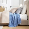 image:imageCozy Bliss Sherpa Throw Blanket for Couch Cozy Fleece Thick Warm Blanket for Winter Reversible Soft Fuzzy Plush Throw Gifts for Women and Men Room Decor Mottled Beige 50 x 60Mottled Navy Blue