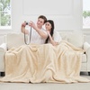 image:imageCozy Bliss Sherpa Throw Blanket for Couch Cozy Fleece Thick Warm Blanket for Winter Reversible Soft Fuzzy Plush Throw Gifts for Women and Men Room Decor Mottled Beige 50 x 60Mottled Beige