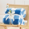 image:imageCozy Bliss Sherpa Throw Blanket for Couch Cozy Fleece Thick Warm Blanket for Winter Reversible Soft Fuzzy Plush Throw Gifts for Women and Men Room Decor Mottled Beige 50 x 60Buffalo Plaidlight Blue