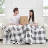 image:imageCozy Bliss Sherpa Throw Blanket for Couch Cozy Fleece Thick Warm Blanket for Winter Reversible Soft Fuzzy Plush Throw Gifts for Women and Men Room Decor Mottled Beige 50 x 60Buffalo Plaidgrey