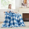 image:imageCozy Bliss Sherpa Throw Blanket for Couch Cozy Fleece Thick Warm Blanket for Winter Reversible Soft Fuzzy Plush Throw Gifts for Women and Men Room Decor Mottled Beige 50 x 60Buffalo Plaidlight Blue