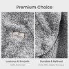 image:imageCozy Bliss Sherpa Throw Blanket for Couch Cozy Fleece Thick Warm Blanket for Winter Reversible Soft Fuzzy Plush Throw Gifts for Women and Men Room Decor Mottled Beige 50 x 60Mottled Grey