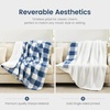 image:imageCozy Bliss Sherpa Throw Blanket for Couch Cozy Fleece Thick Warm Blanket for Winter Reversible Soft Fuzzy Plush Throw Gifts for Women and Men Room Decor Mottled Beige 50 x 60Buffalo Plaidnavy Blue