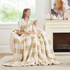 image:imageCozy Bliss Sherpa Throw Blanket for Couch Cozy Fleece Thick Warm Blanket for Winter Reversible Soft Fuzzy Plush Throw Gifts for Women and Men Room Decor Mottled Beige 50 x 60Buffalo Plaidbeige