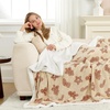 image:imageCozy Bliss Sherpa Throw Blanket for Couch Cozy Fleece Thick Warm Blanket for Winter Reversible Soft Fuzzy Plush Throw Gifts for Women and Men Room Decor Mottled Beige 50 x 60Christmas Gingerbread