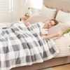 image:imageCozy Bliss Sherpa Throw Blanket for Couch Cozy Fleece Thick Warm Blanket for Winter Reversible Soft Fuzzy Plush Throw Gifts for Women and Men Room Decor Mottled Beige 50 x 60Buffalo Plaidgrey