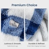 image:imageCozy Bliss Sherpa Throw Blanket for Couch Cozy Fleece Thick Warm Blanket for Winter Reversible Soft Fuzzy Plush Throw Gifts for Women and Men Room Decor Mottled Beige 50 x 60Buffalo Plaidnavy Blue