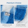image:imageCozy Bliss Sherpa Throw Blanket for Couch Cozy Fleece Thick Warm Blanket for Winter Reversible Soft Fuzzy Plush Throw Gifts for Women and Men Room Decor Mottled Beige 50 x 60Buffalo Plaidlight Blue