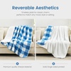 image:imageCozy Bliss Sherpa Throw Blanket for Couch Cozy Fleece Thick Warm Blanket for Winter Reversible Soft Fuzzy Plush Throw Gifts for Women and Men Room Decor Mottled Beige 50 x 60Buffalo Plaidlight Blue