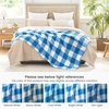 image:imageCozy Bliss Sherpa Throw Blanket for Couch Cozy Fleece Thick Warm Blanket for Winter Reversible Soft Fuzzy Plush Throw Gifts for Women and Men Room Decor Mottled Beige 50 x 60Buffalo Plaidlight Blue