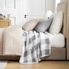 image:imageCozy Bliss Sherpa Throw Blanket for Couch Cozy Fleece Thick Warm Blanket for Winter Reversible Soft Fuzzy Plush Throw Gifts for Women and Men Room Decor Mottled Beige 50 x 60Buffalo Plaidgrey