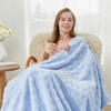 image:imageCozy Bliss Ultrasoft Waffle Throw Blanket Fluffy Cute Plush Blanket for Couch Bed Modern Home Accent Portable for Picnic or Outdoor Grey 50x60Light Blue