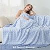 image:imageCozy Bliss Ultrasoft Waffle Throw Blanket Fluffy Cute Plush Blanket for Couch Bed Modern Home Accent Portable for Picnic or Outdoor Grey 50x60Light Blue