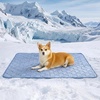 image:imageCozy Bliss Deluxe Leakproof Cooling Blanket for Small Dogs QMax 05 Soft amp Durable Washable Pet Cooling Mat for Hot Weather Livingroom Pet Throw amp Couch Protector for Cats Charcoal Grey 25x35Heather Haze Blue